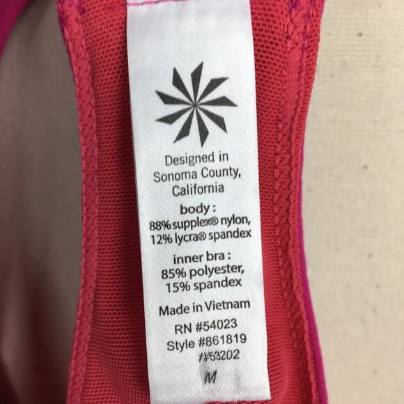 Athleta Pink Racerback Athletic  Tank Top Medium - Picture 6 of 8